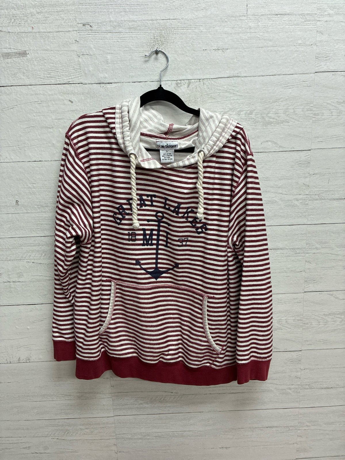 Size L TR NcTaggart Red/White Womens Sweatshirt