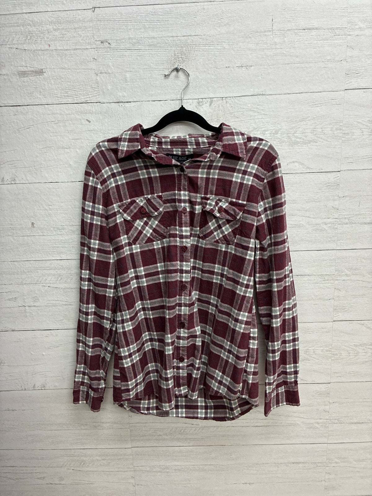 Size M Blue Age Jeans maroon Womens Shirt