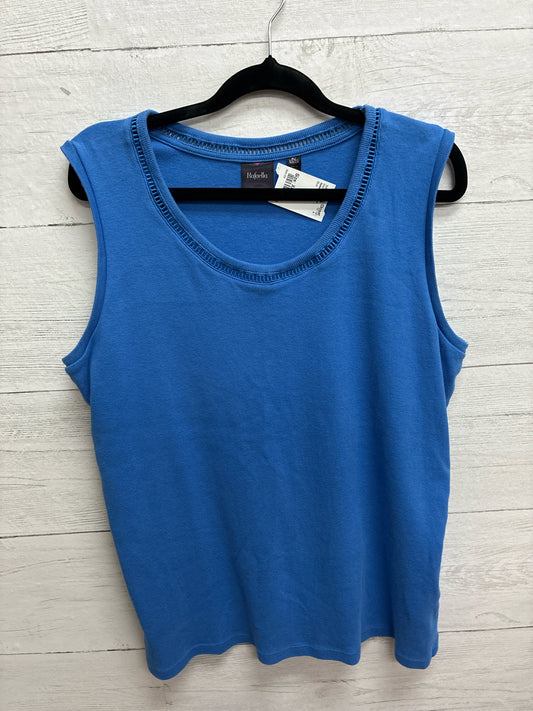 Size XL Rafaella Blue Womens Tank-Top