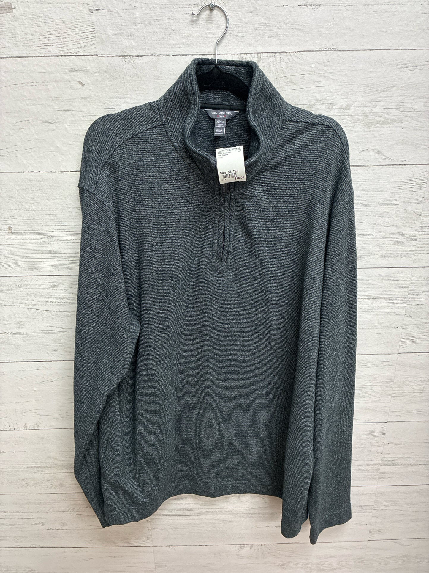 Size XL Tall Van Heusen Grey Mens Sweatshirt