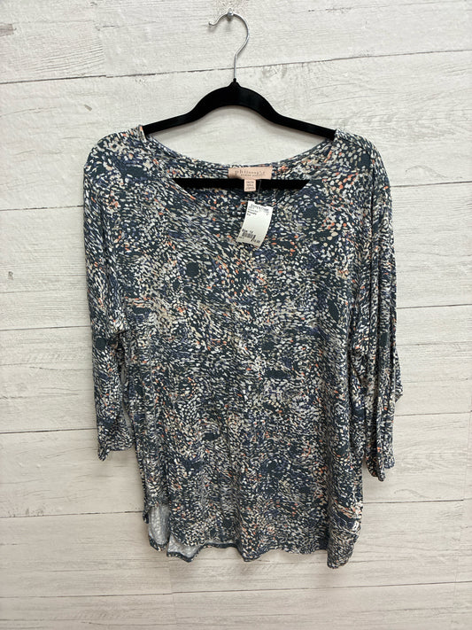 Size 1X Philosophy Blue Womens Shirt