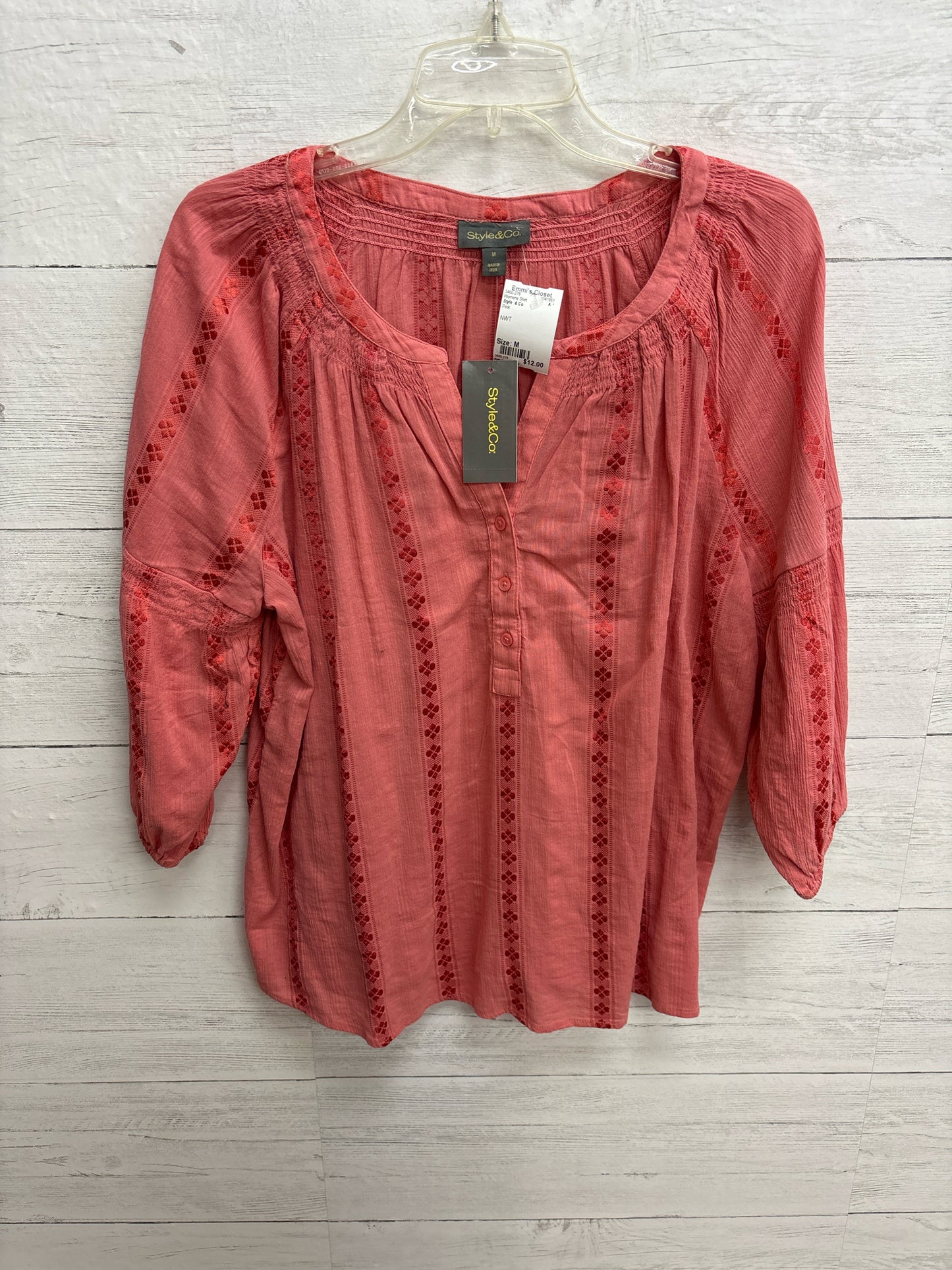 Size M Style  & Co Pink Womens Shirt