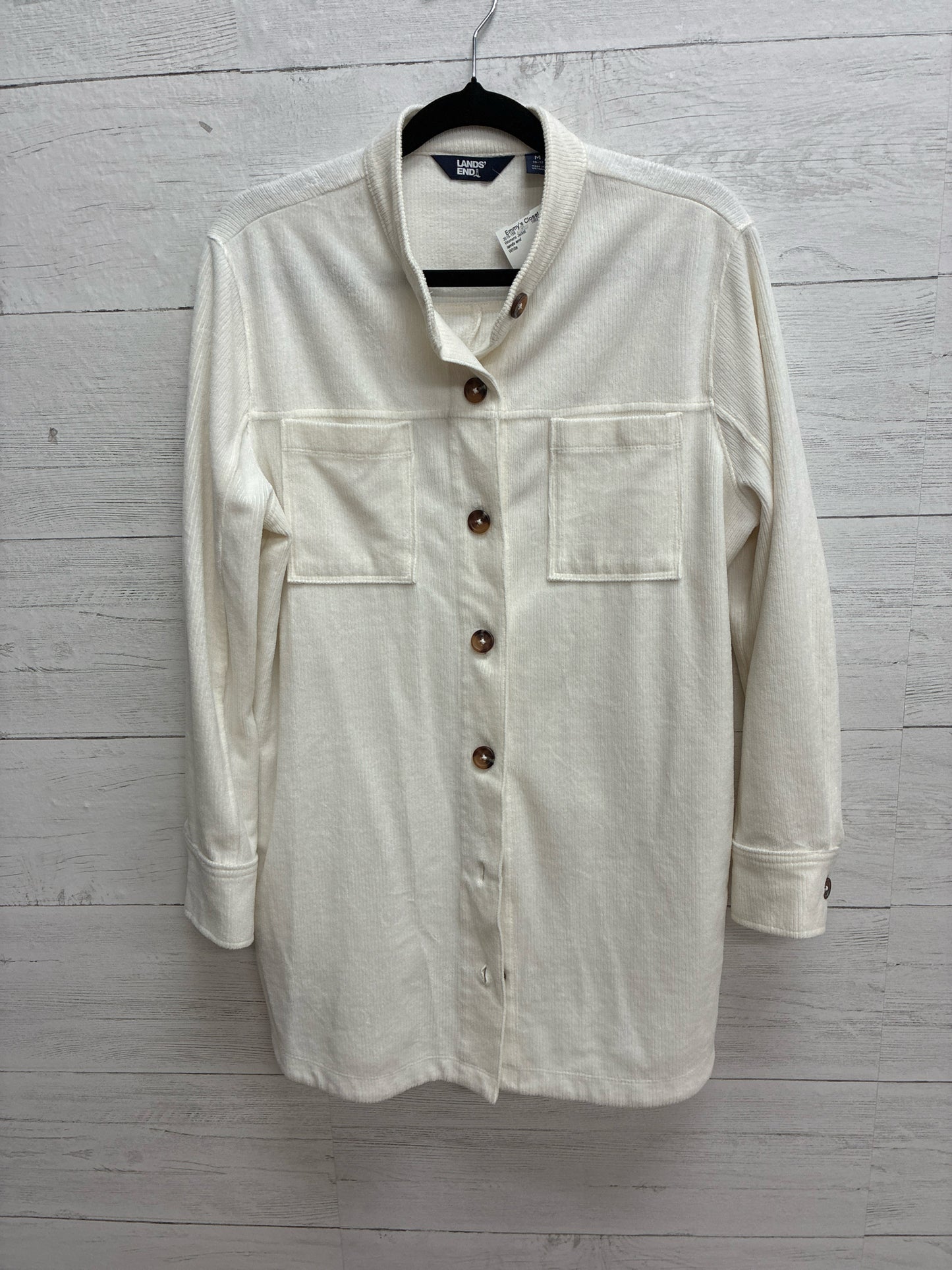 Size M lands end White Womens Jacket