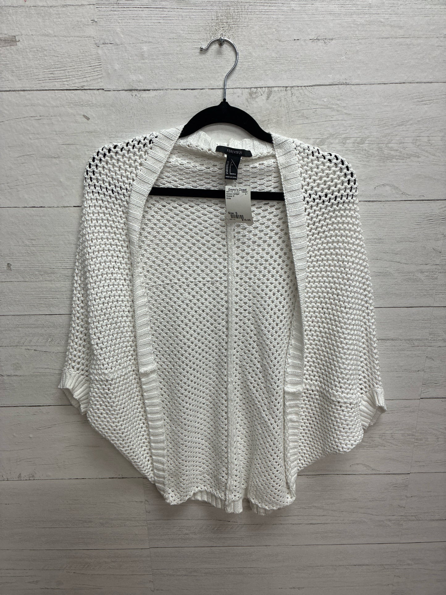 Size S Forever 21 White Womens Cardigan