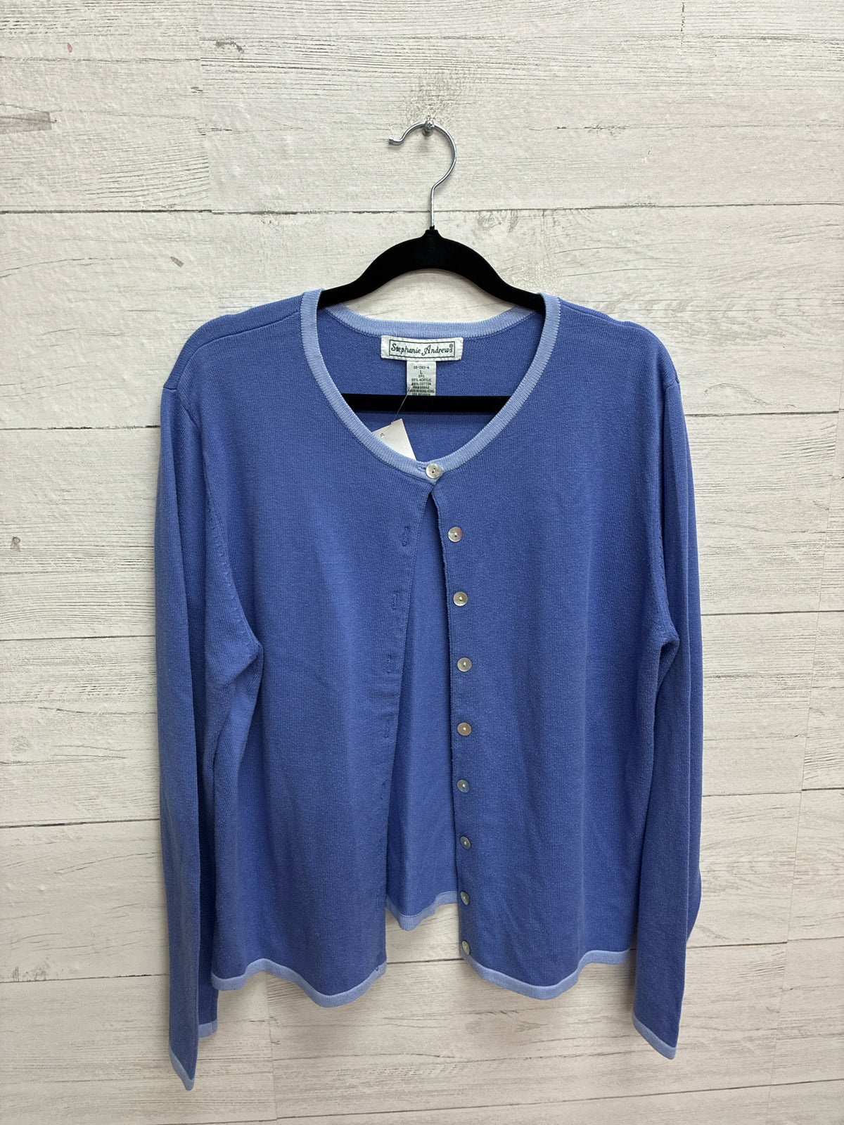 Size L Stephanie Andrews Purple Womens Sweater
