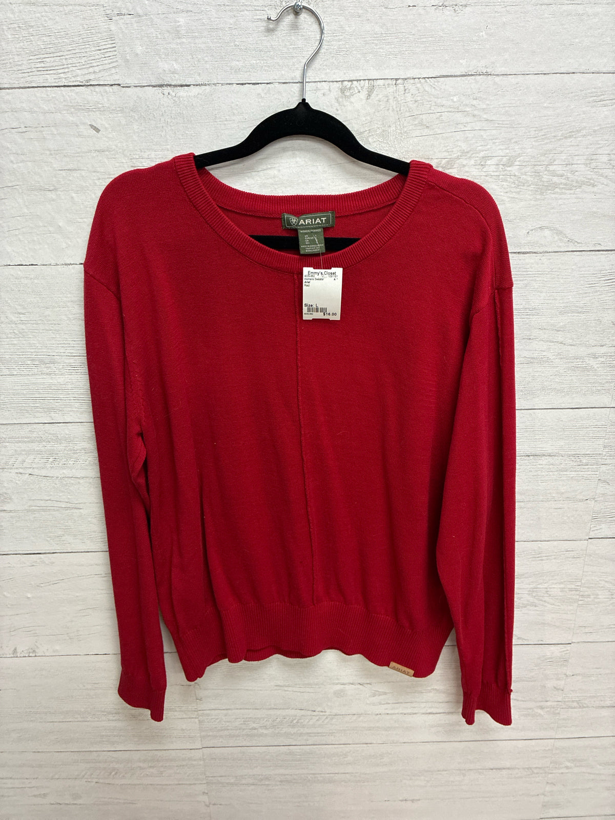 Size L Ariat Red Womens Sweater