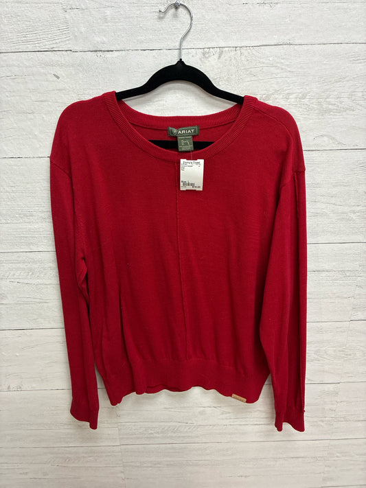 Size L Ariat Red Womens Sweater
