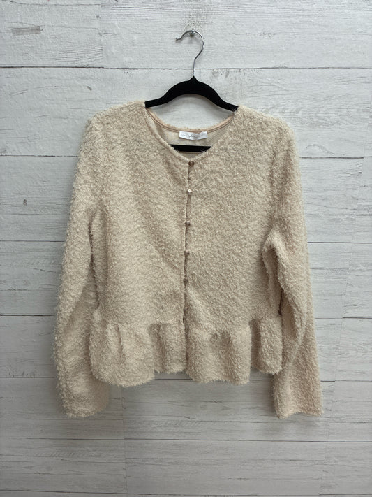 Size L Ces Femme Ecru Womens Cardigan
