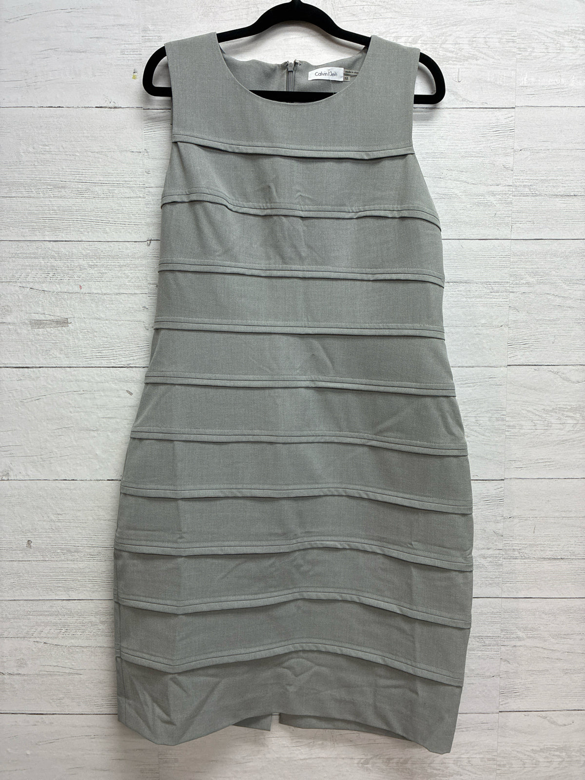 Size 12 Calvin Klein Gray Dress/Evening Wear