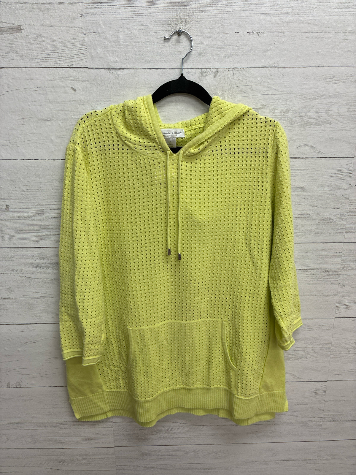 Size L Christopher & Banks Lime Green Womens Sweater