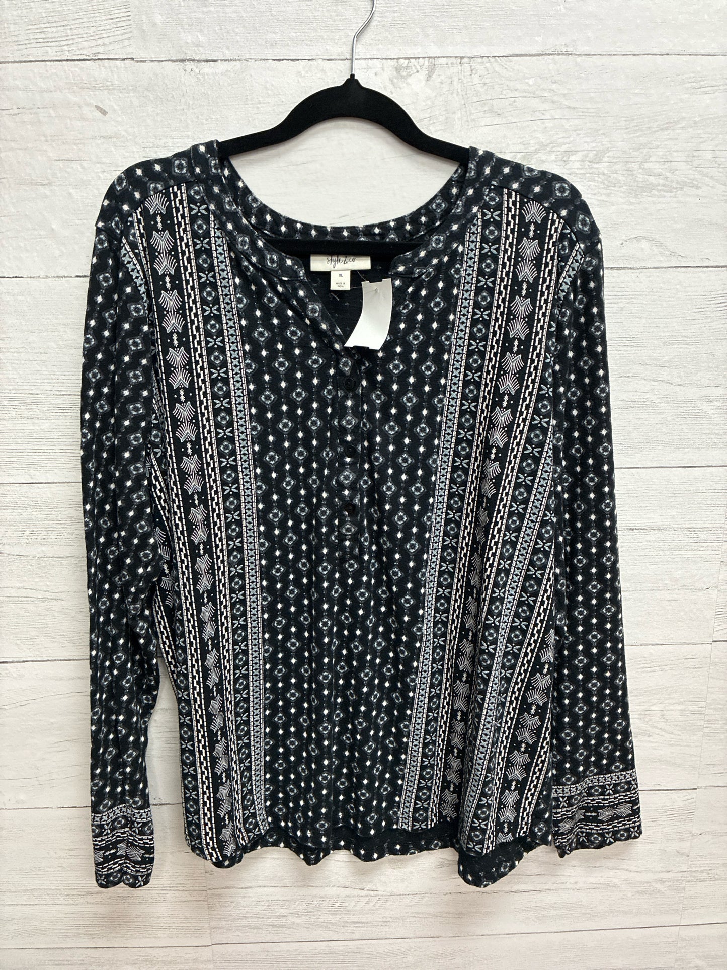 Size XL Style  & Co Black Womens Shirt