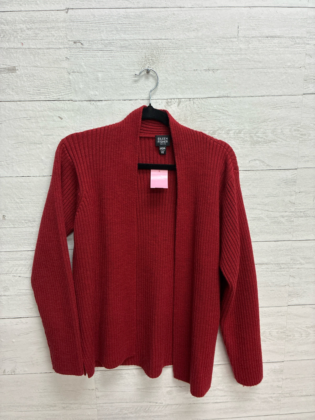 Size PM Eileen Fisher Red Womens Cardigan