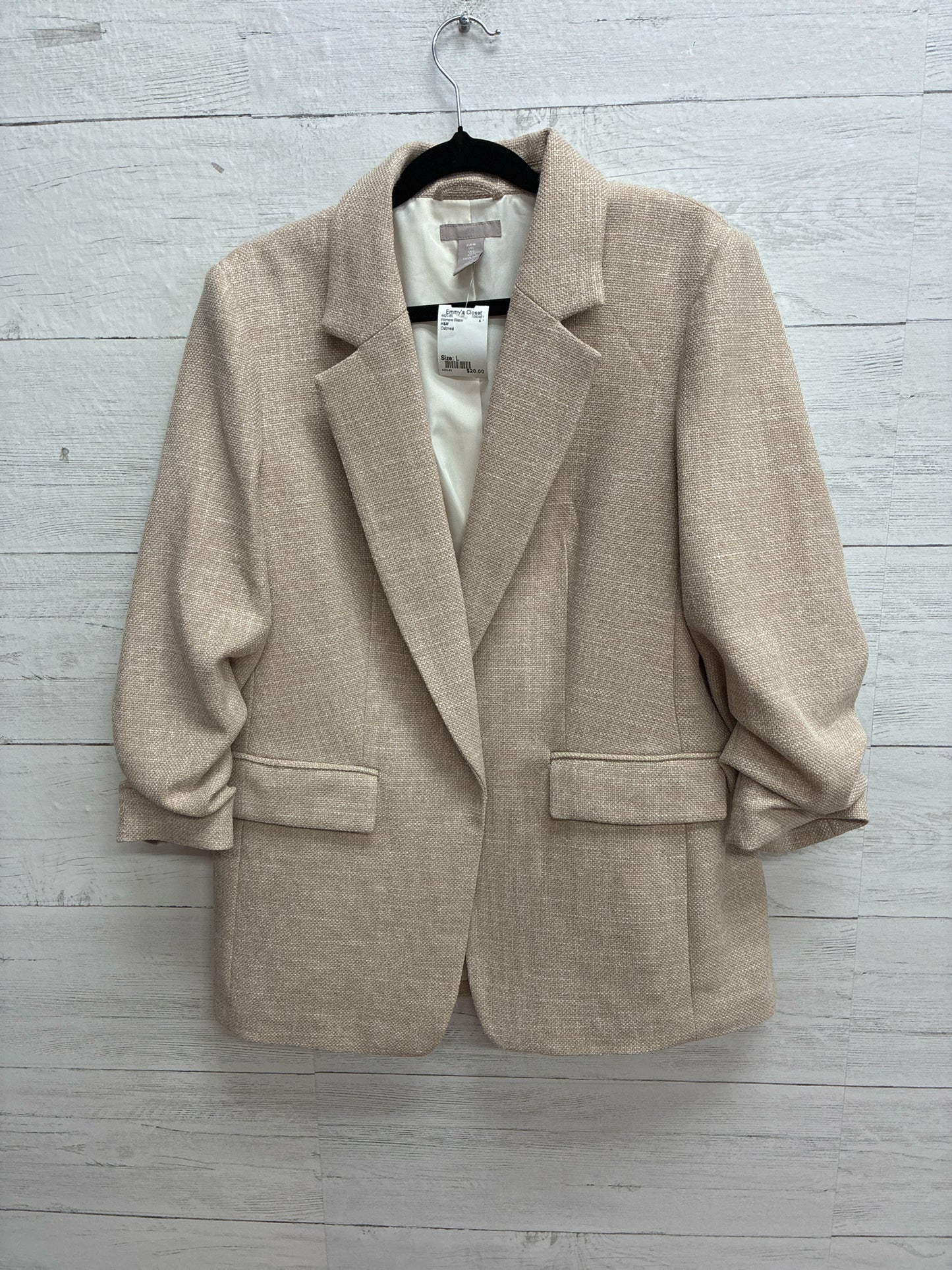 Size L H&M Oatmeal Womens Blazer