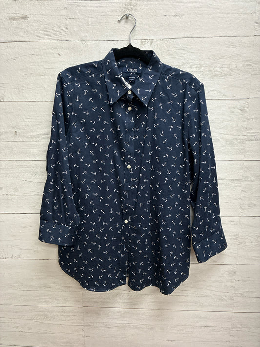 Size L CHAPS Blue Womens Shirt