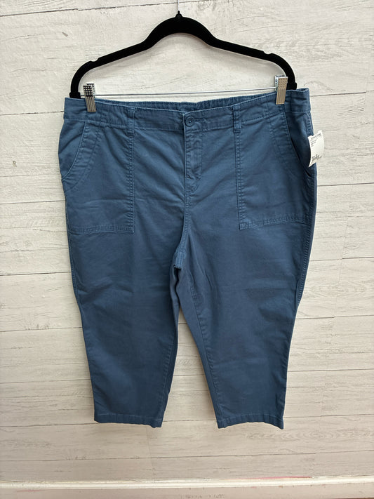 Size 16 Style  & Co Blue Womens Capri