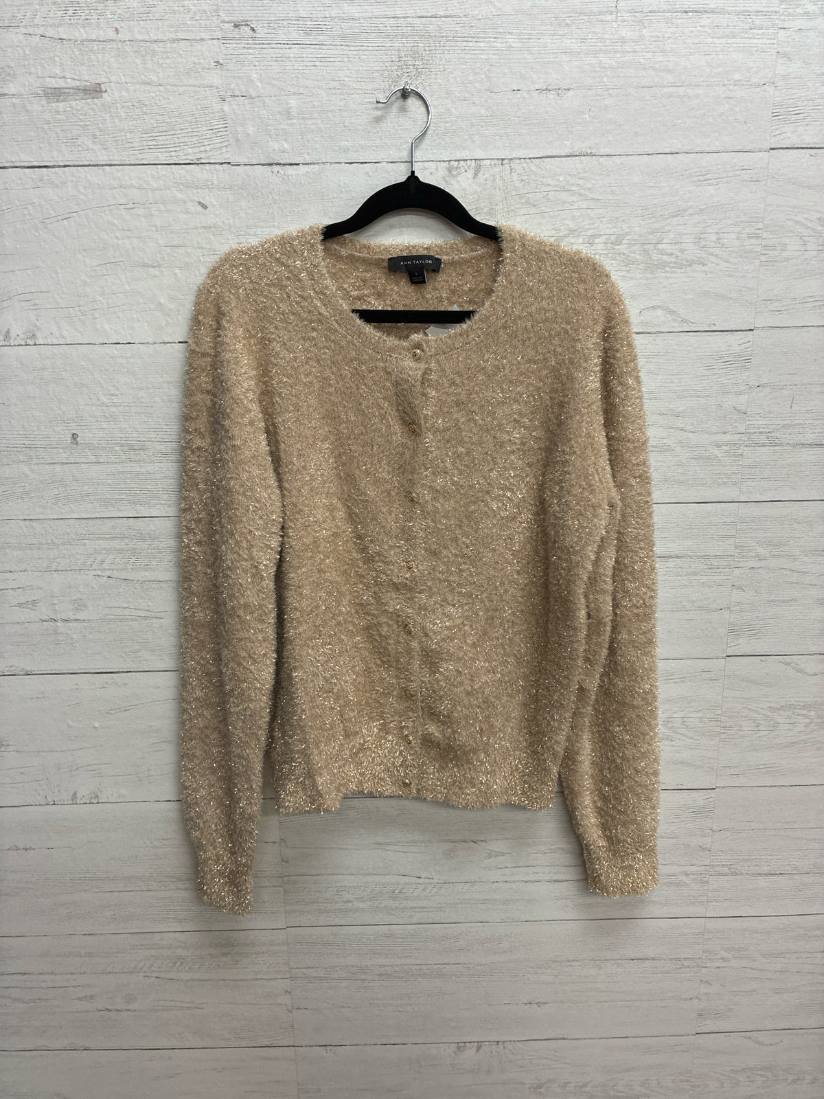 Size L Ann Taylor Gold Womens Cardigan