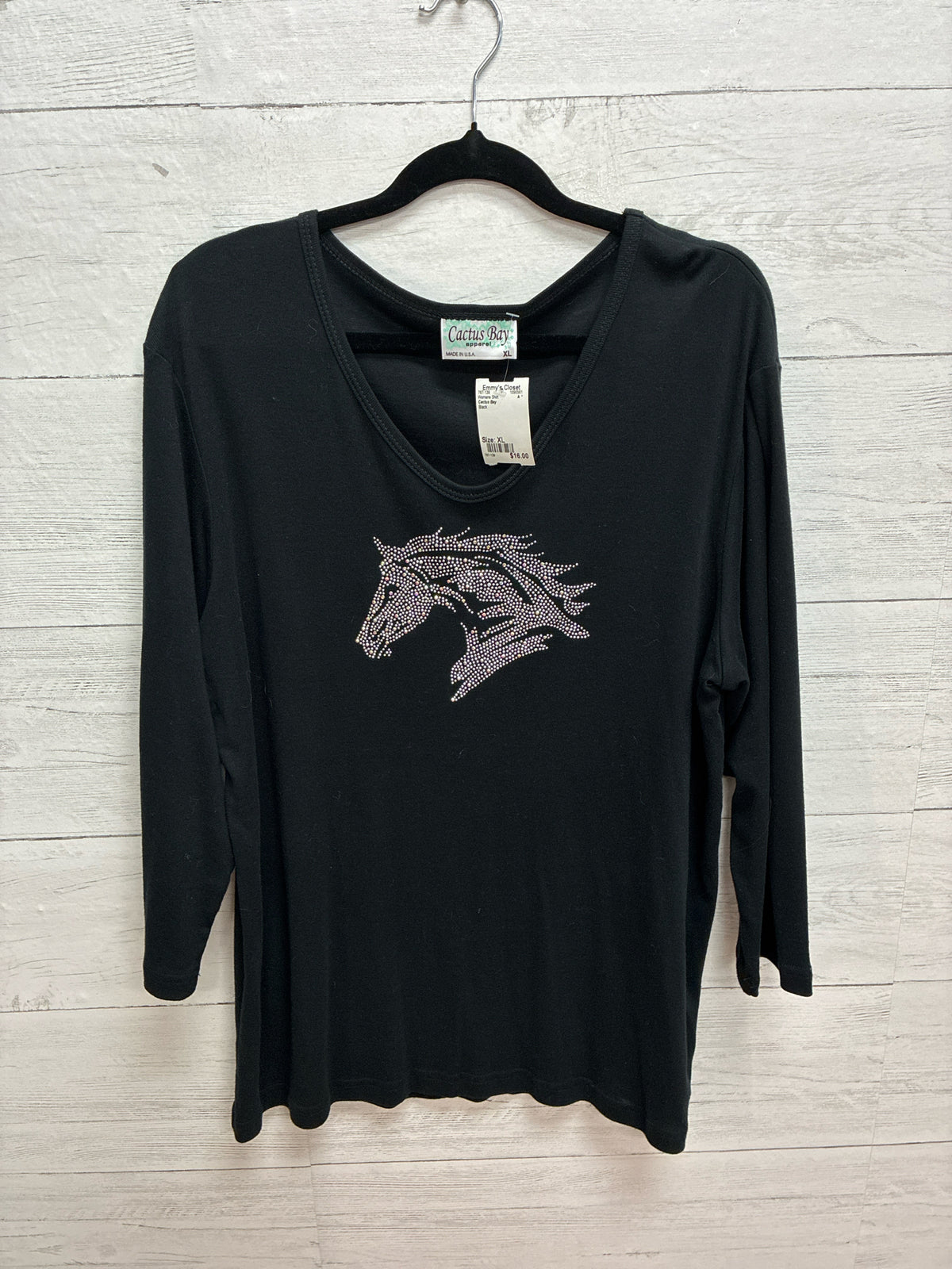 Size XL Cactus Bay Black Womens Shirt