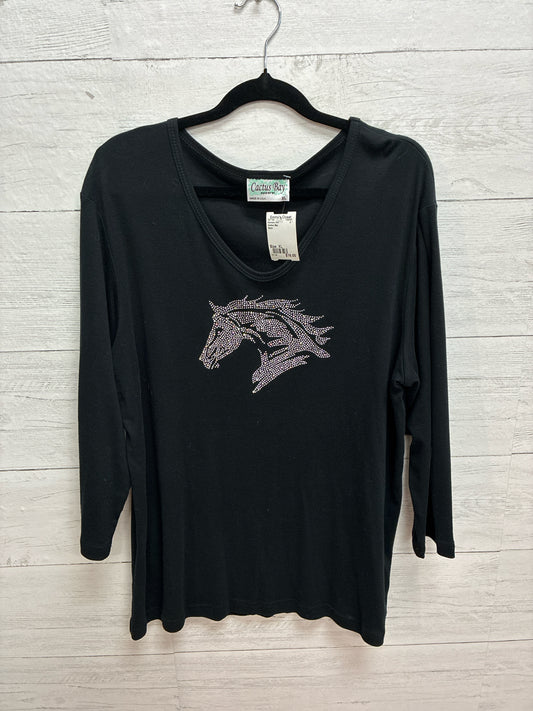 Size XL Cactus Bay Black Womens Shirt