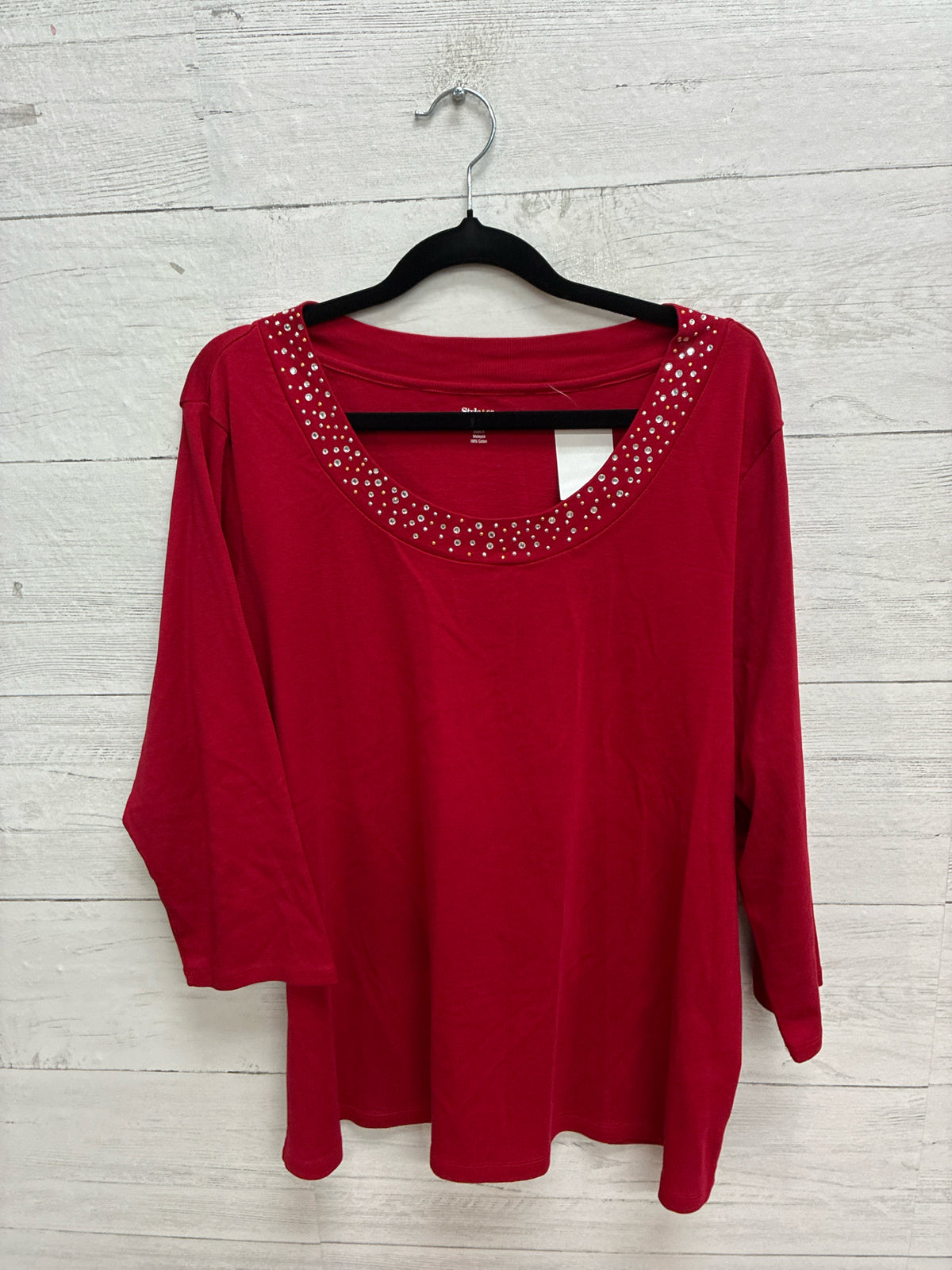 Size 1X Style  & Co Red Womens Shirt