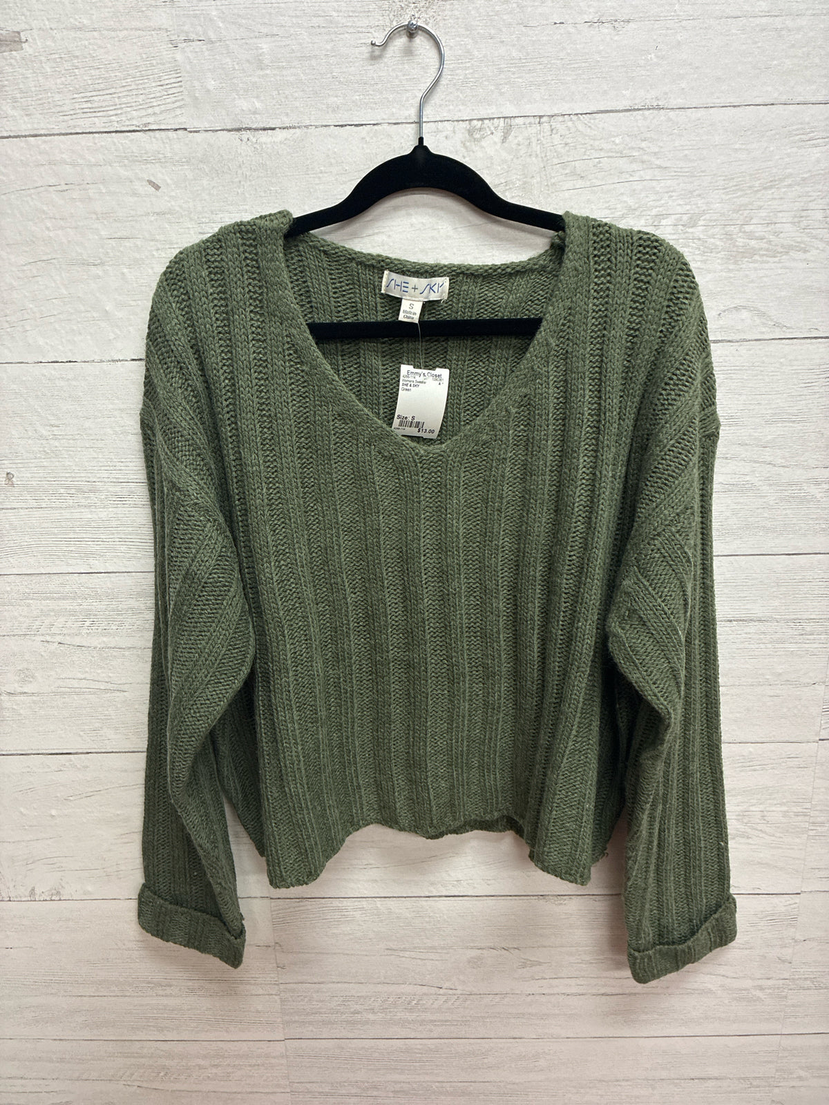 Size S SHE & SKY Green Womens Sweater