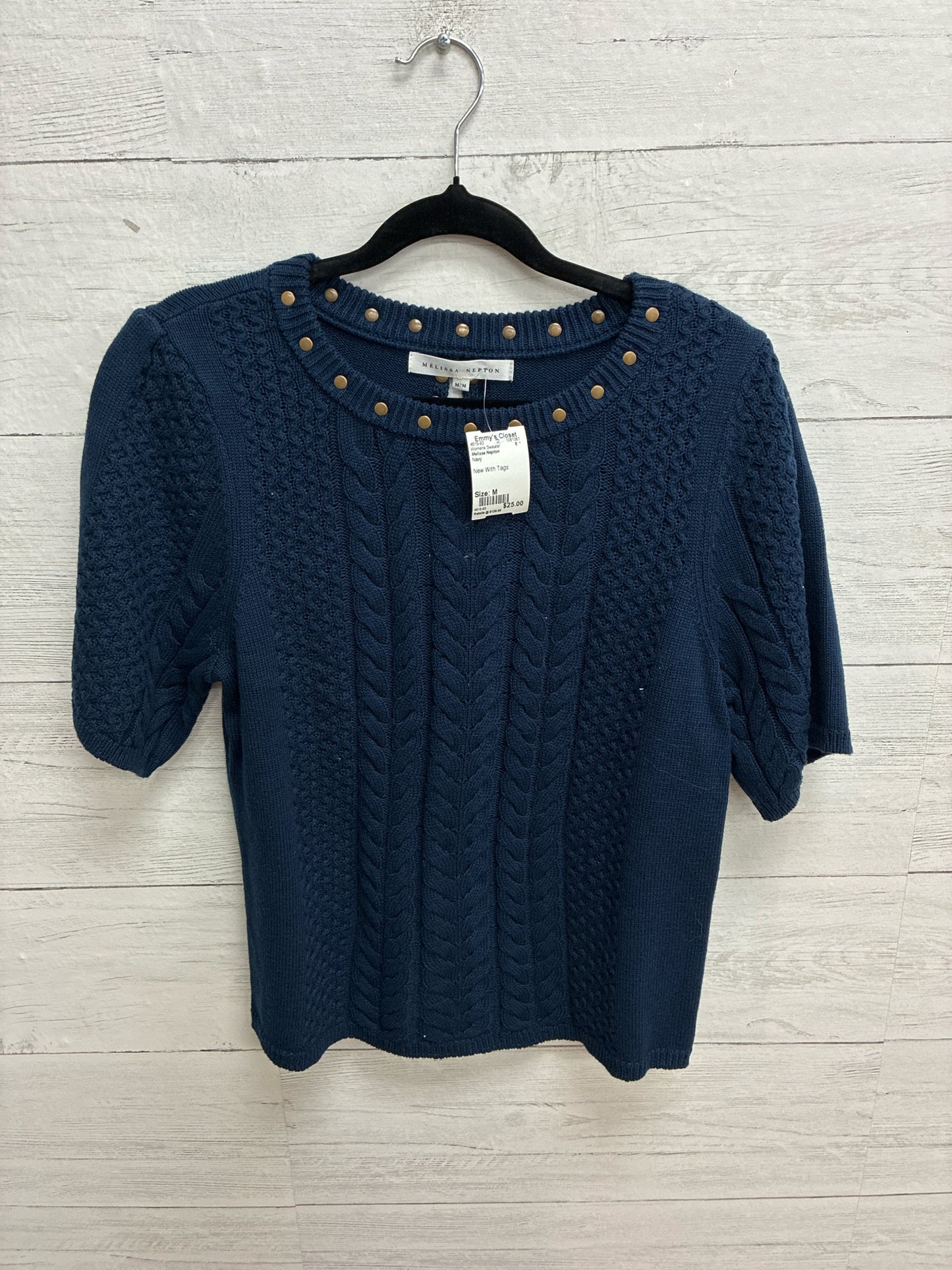 Size M Melissa Nepton Navy Womens Sweater