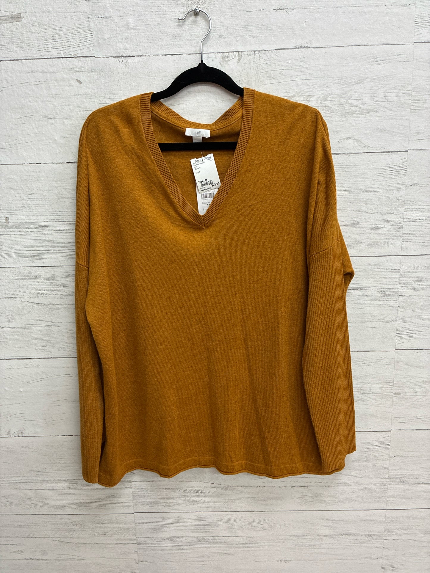 Size M J Jill Mustard Womens Sweater