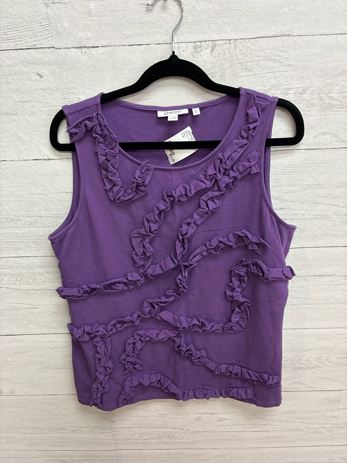Size M Chico's Purple Womens Tank-Top
