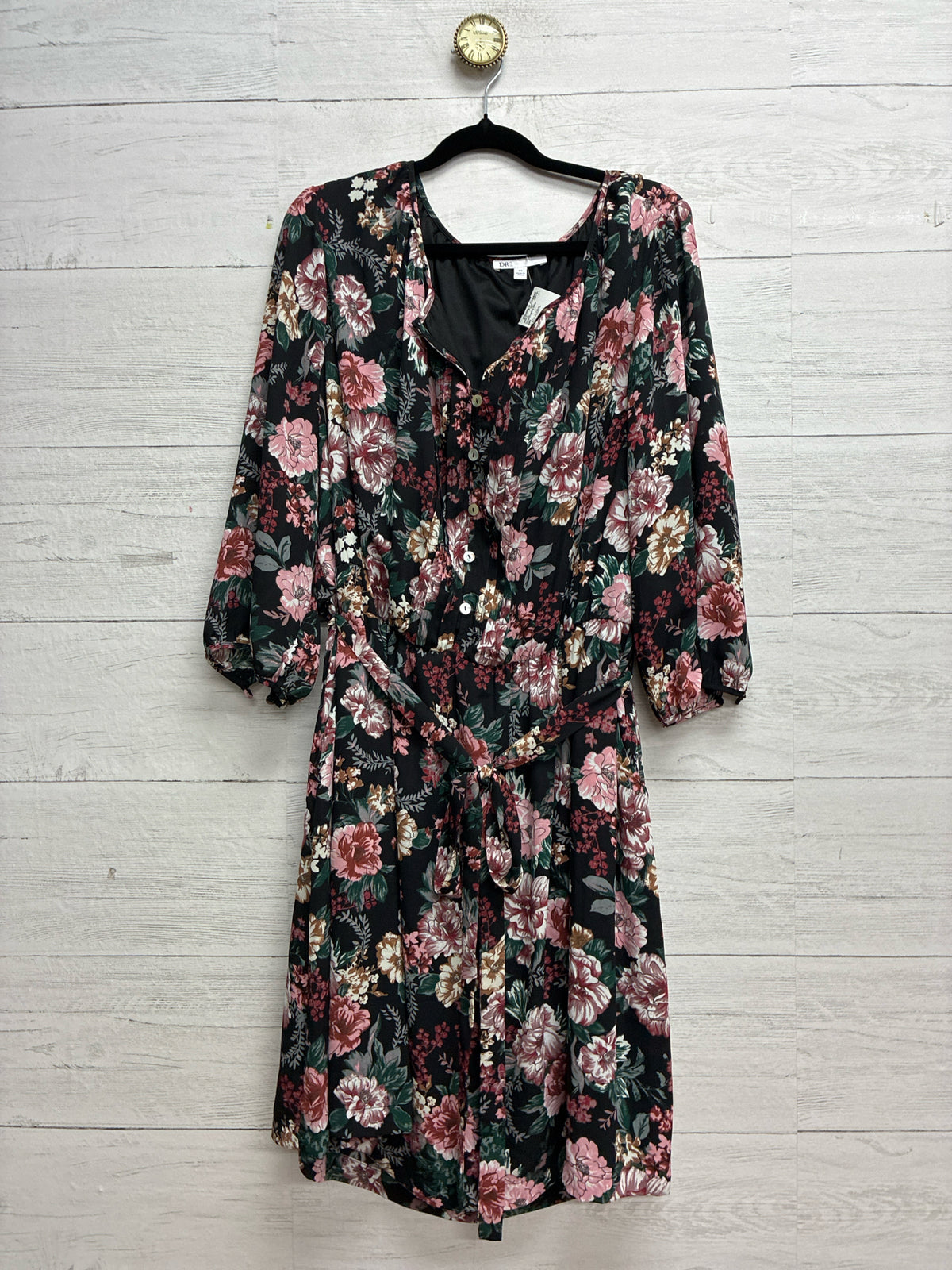 Size 2X DR2 BLACK FLORAL Dress/Evening Wear