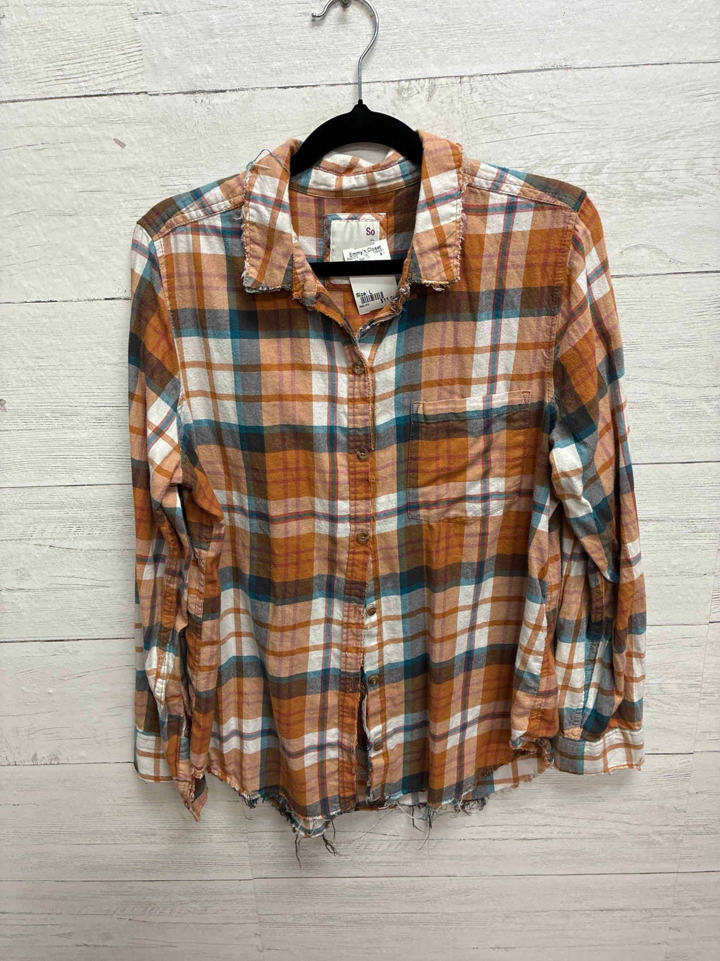 Size L SO Orange Womens Shirt