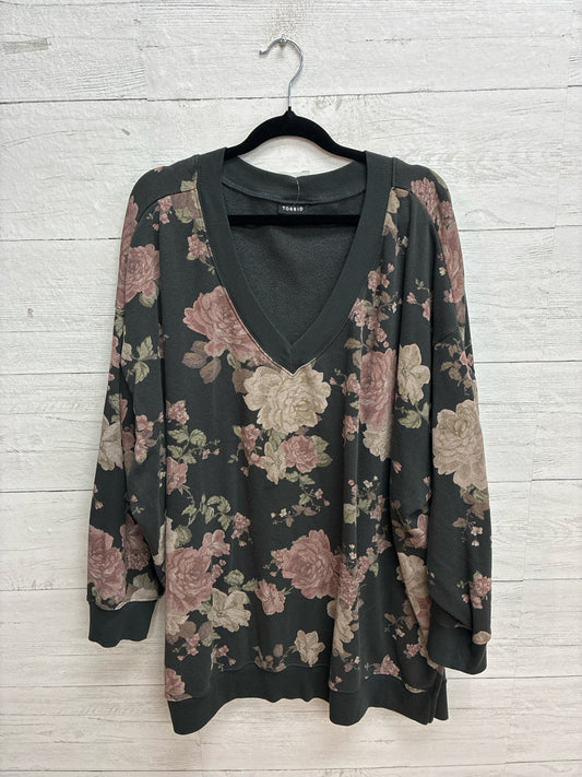 Size 4 Torrid FLORAL Womens Sweatshirt