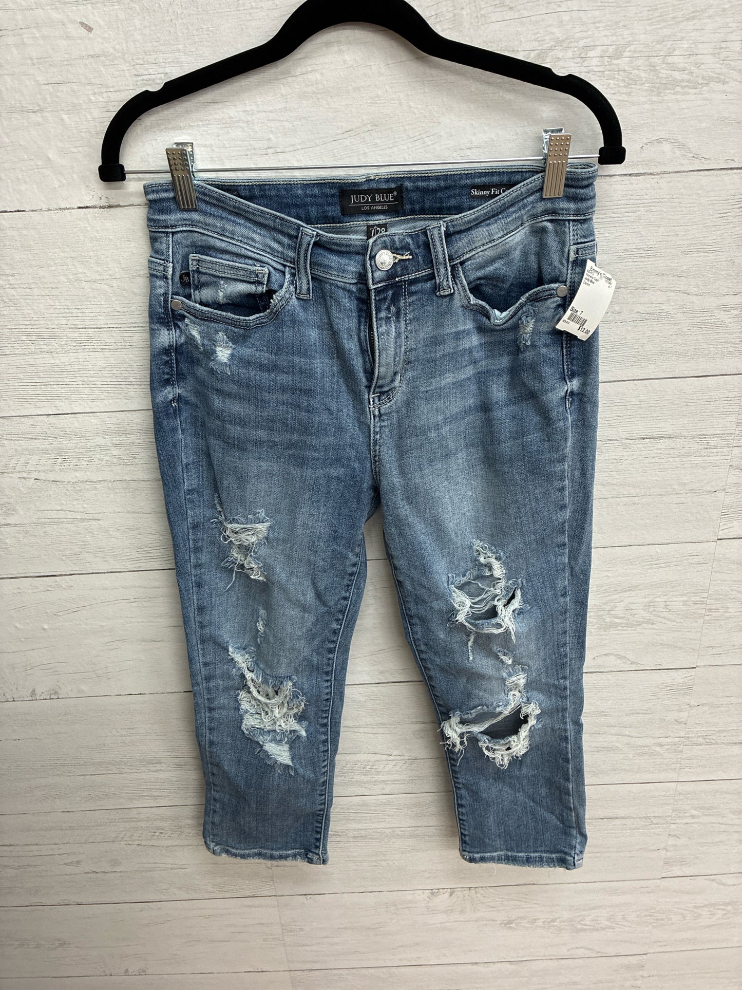 Size 7 Judy Blue Denim Womens Capri