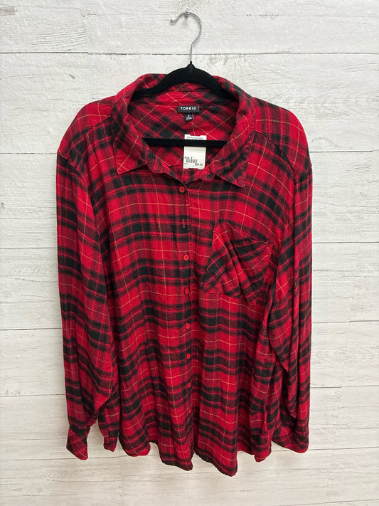 Size 4 Torrid Red Womens Shirt