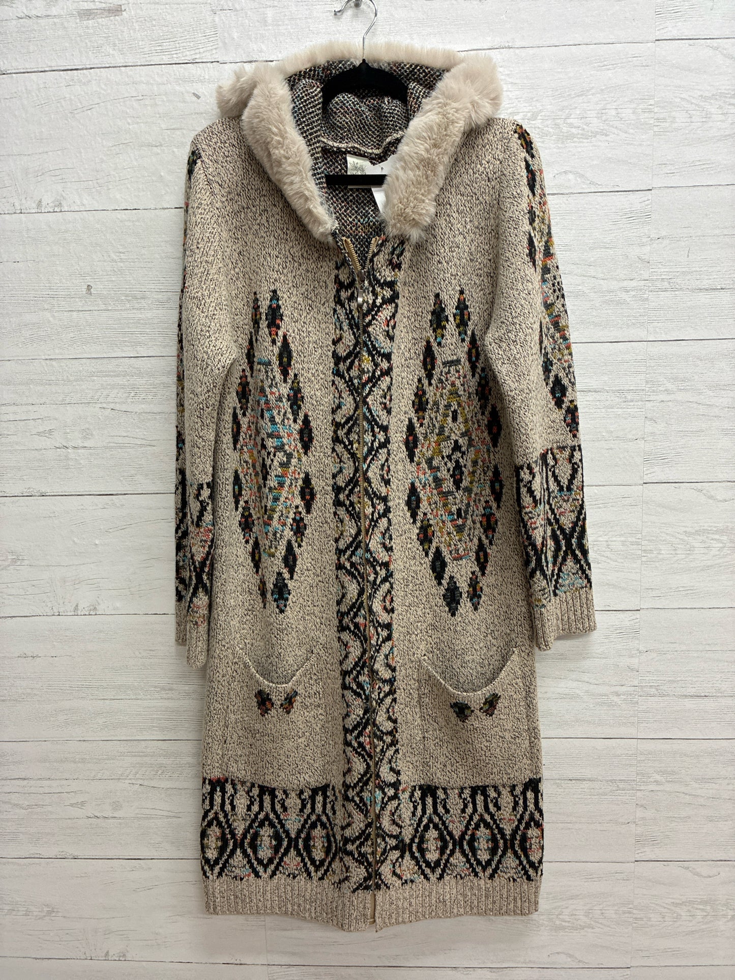 Size L Wear to Love Tan Womens Cardigan