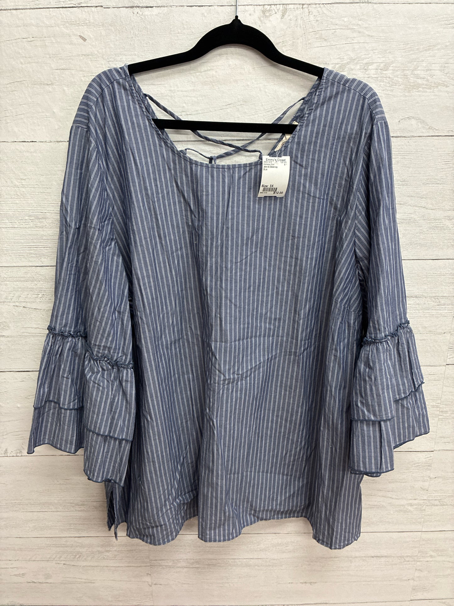 Size 3X Jane & Delancey Blue Womens Shirt