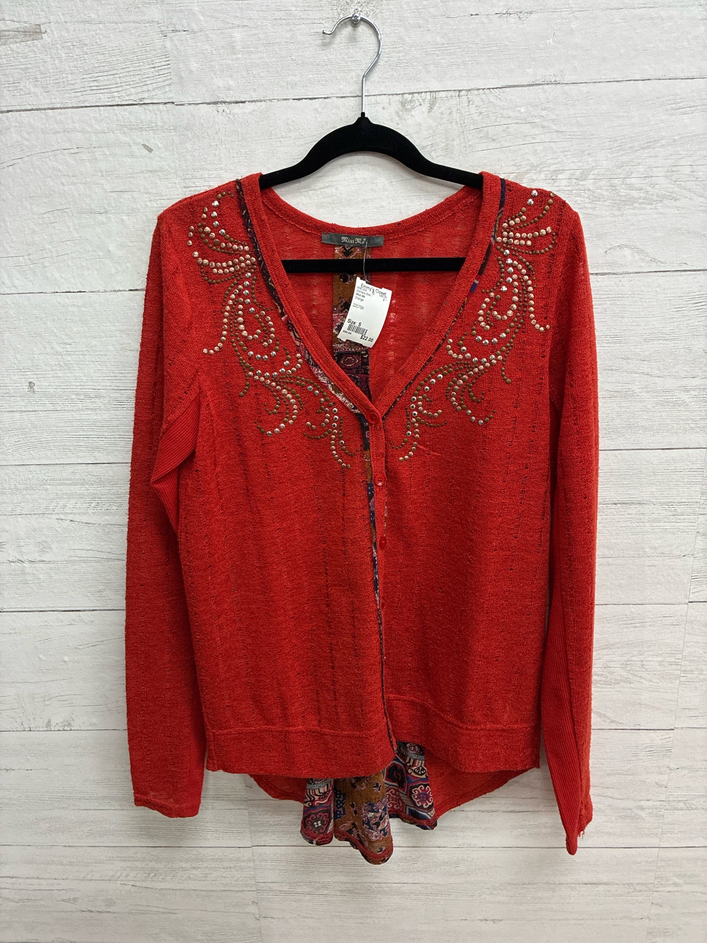 Size S Miss Me Orange Womens Shirt