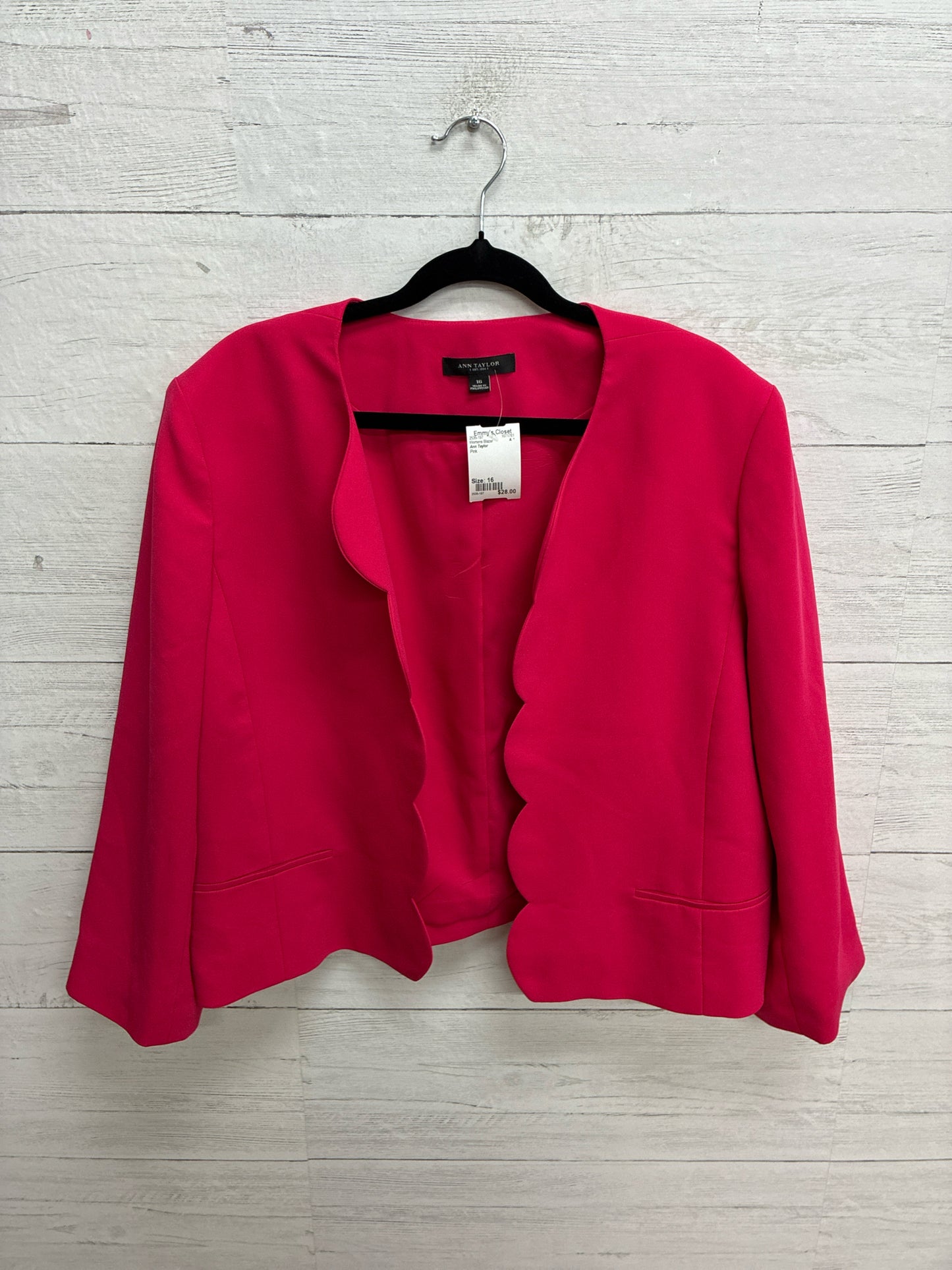 Size 16 Ann Taylor Pink Womens Blazer
