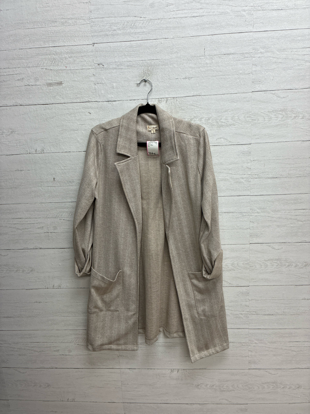Size S Hem & Thread Beige Womens Coat