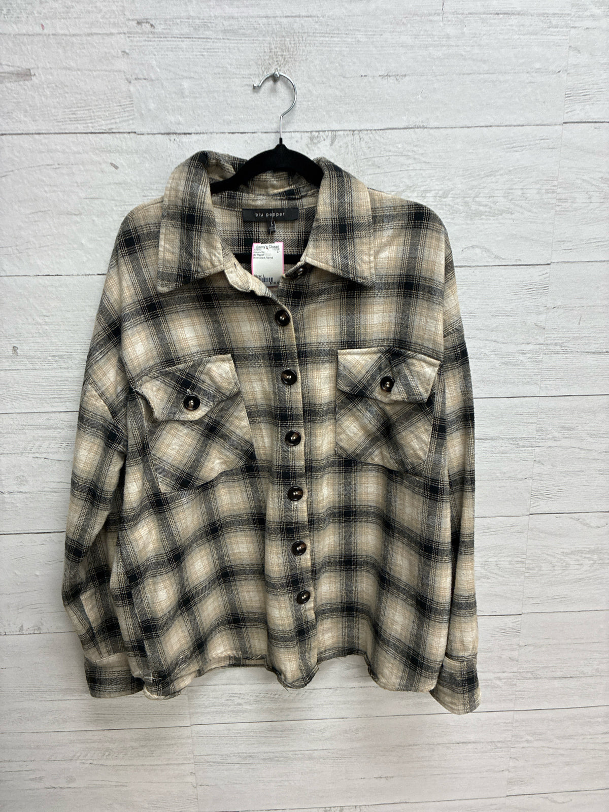 Size L Blu Pepper Brown/black Womens Shirt
