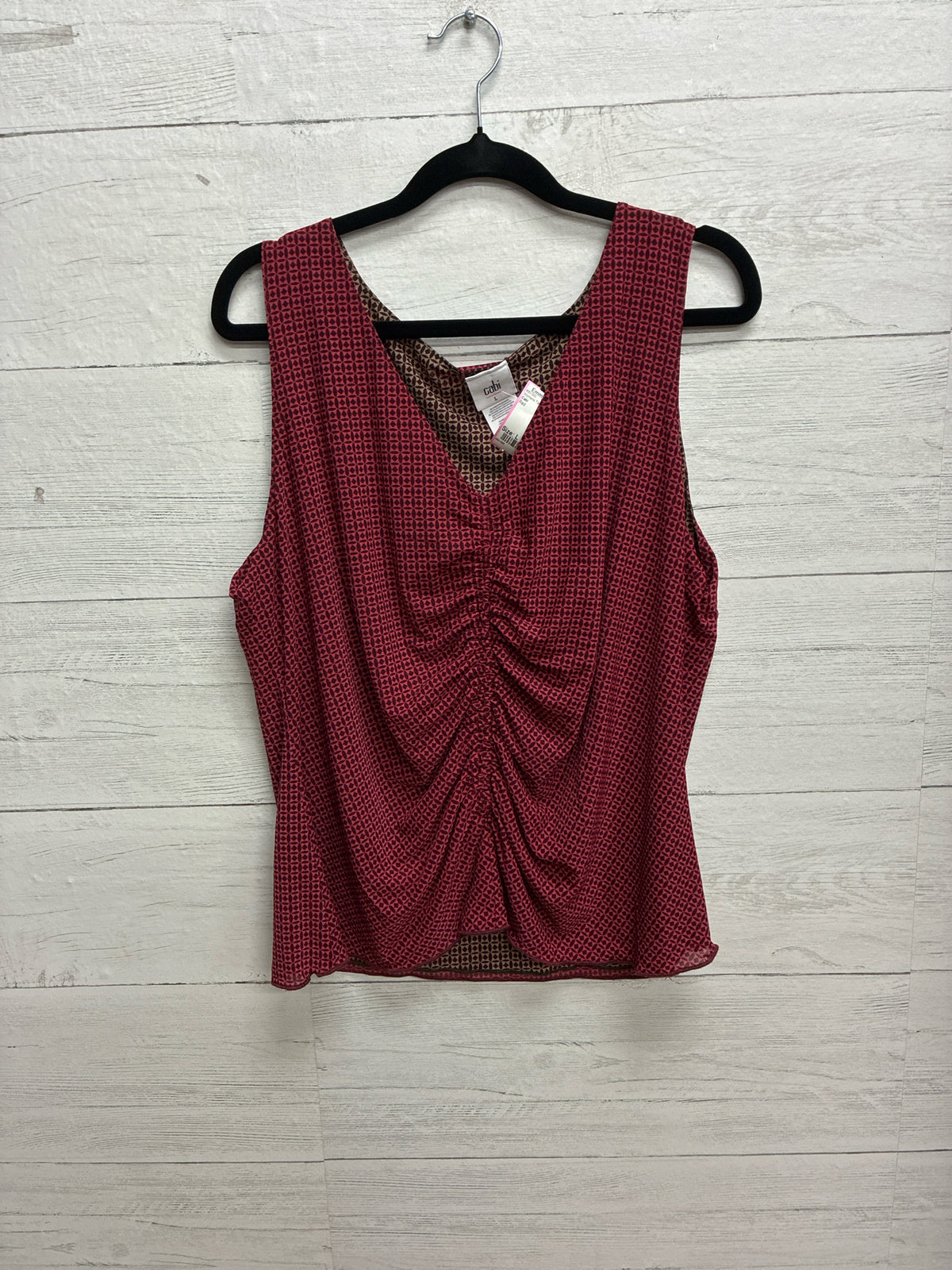 Size L Cabi Red Womens Tank-Top