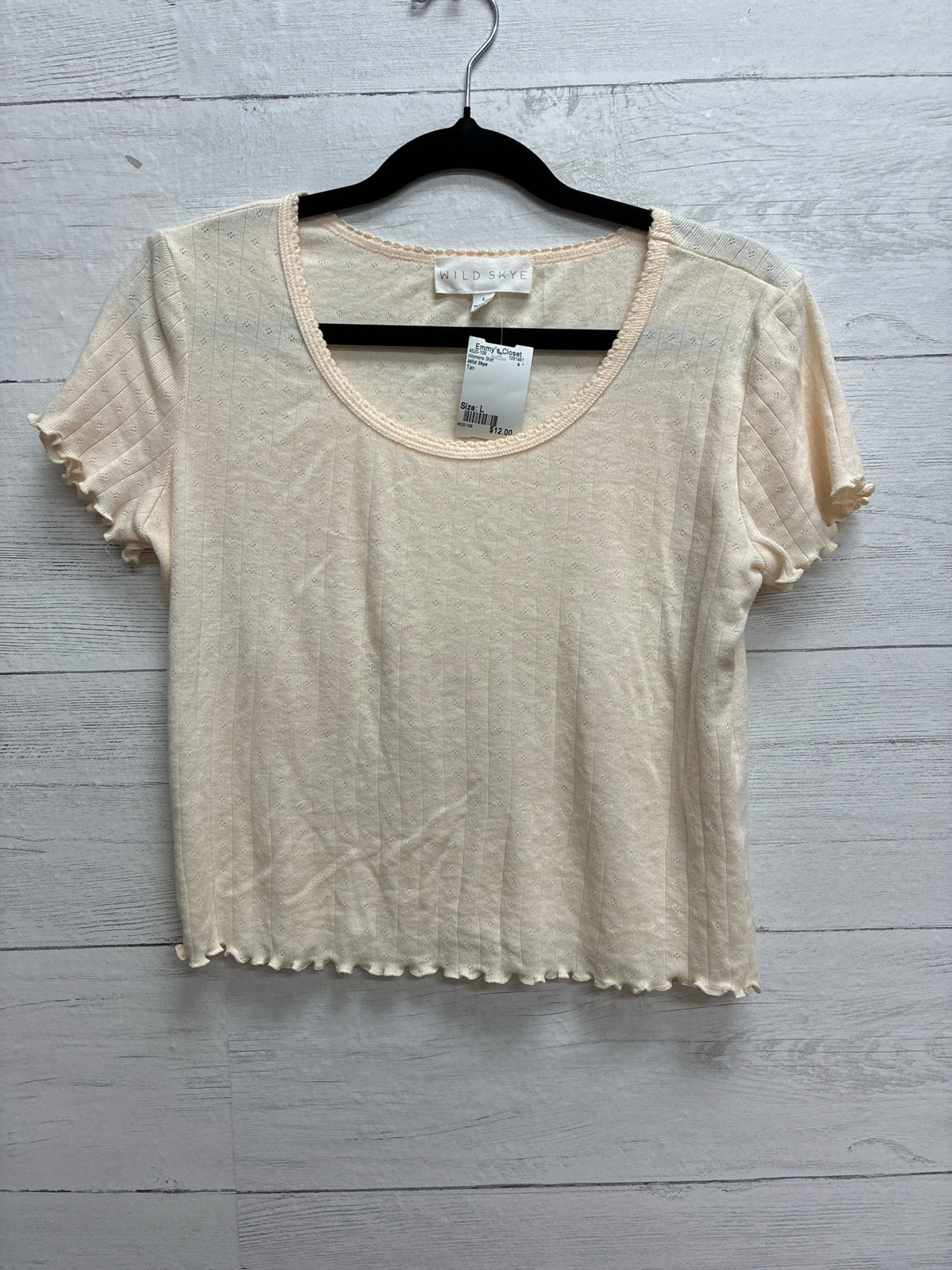 Size L Wild Skye Tan Womens Shirt