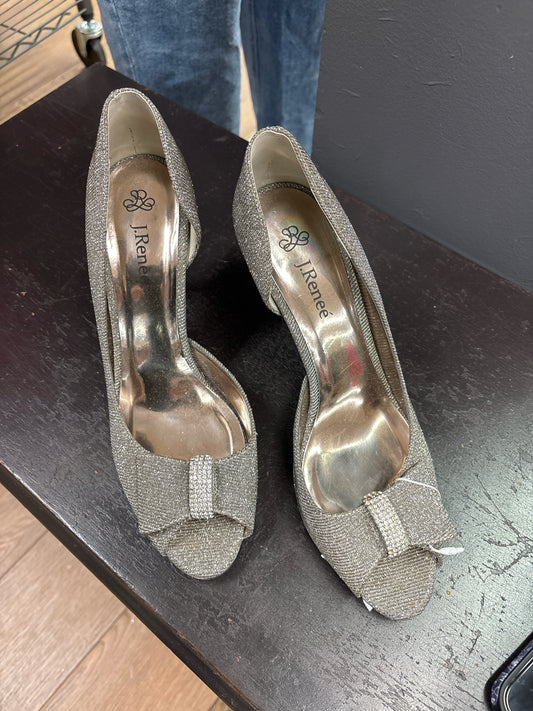 10 J.Renee Silver Womens Shoe