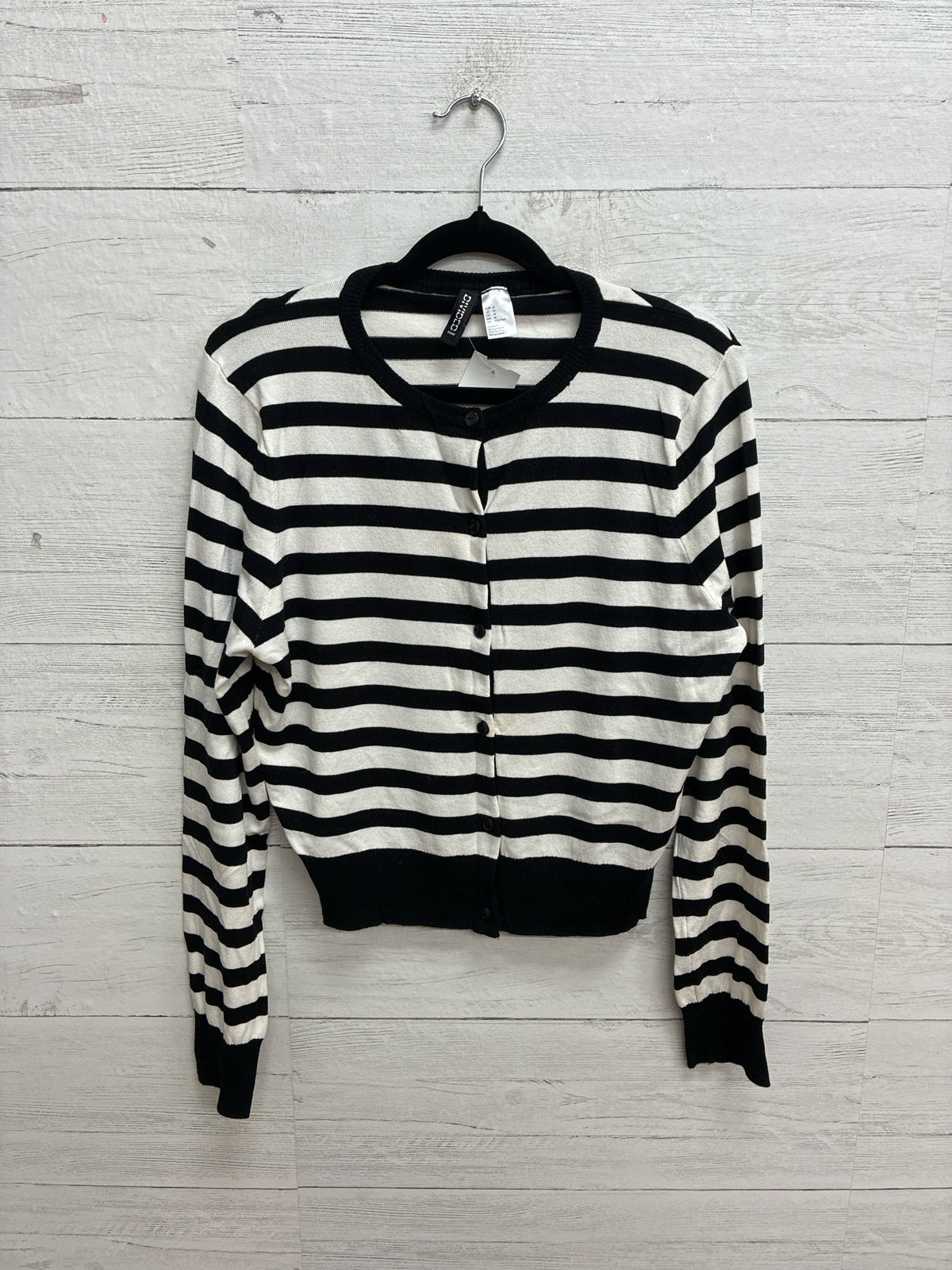 Size M Divided Black/White Womens Cardigan