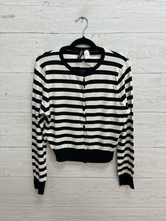 Size M Divided Black/White Womens Cardigan