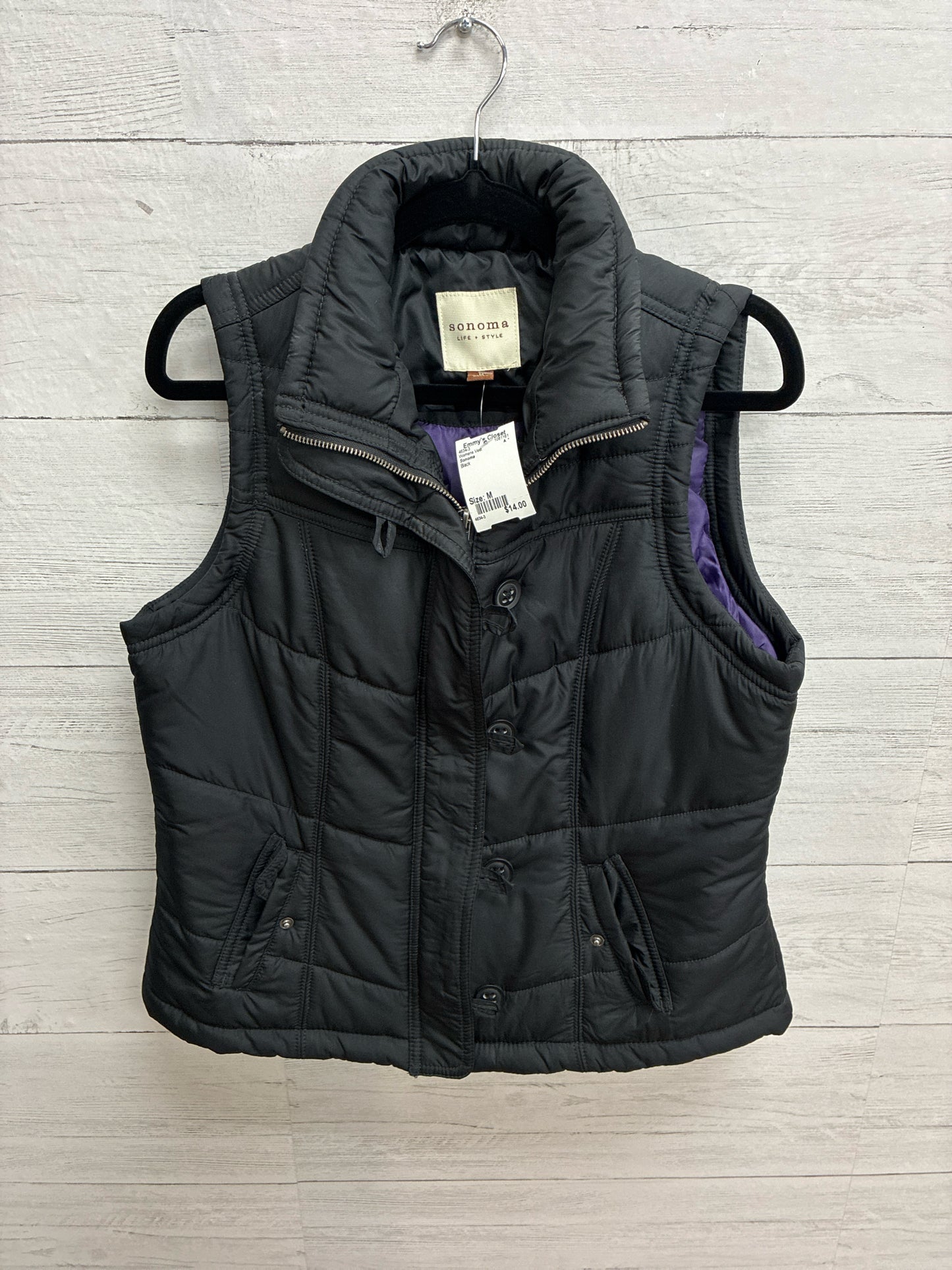 Size M Sonoma Black Womens Vest