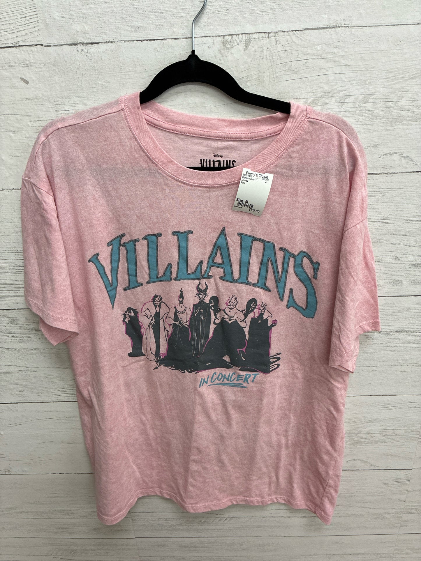 Size M Disney Pink Womens Shirt
