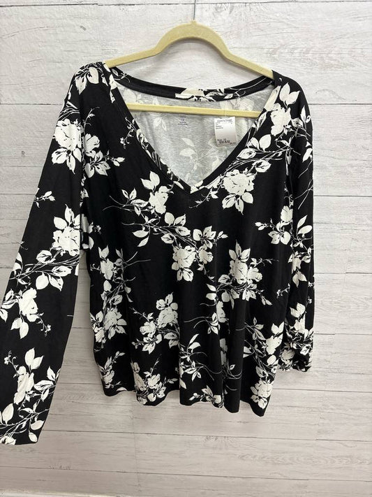 Size 3X Roamans Black/White Womens Shirt