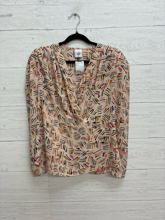 Size XS Cabi TAN/PINK Womens Shirt