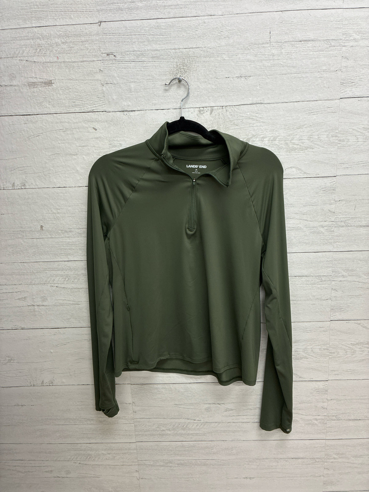 Size M lands end Green Womens Shirt