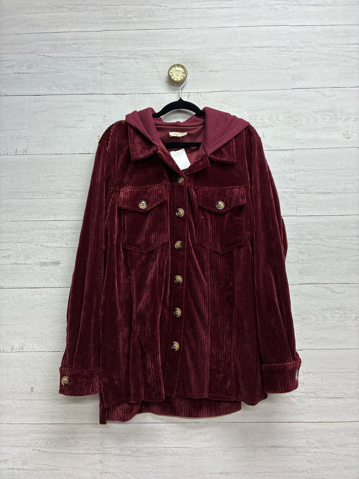 Size M mystree Wine Womens Shacket
