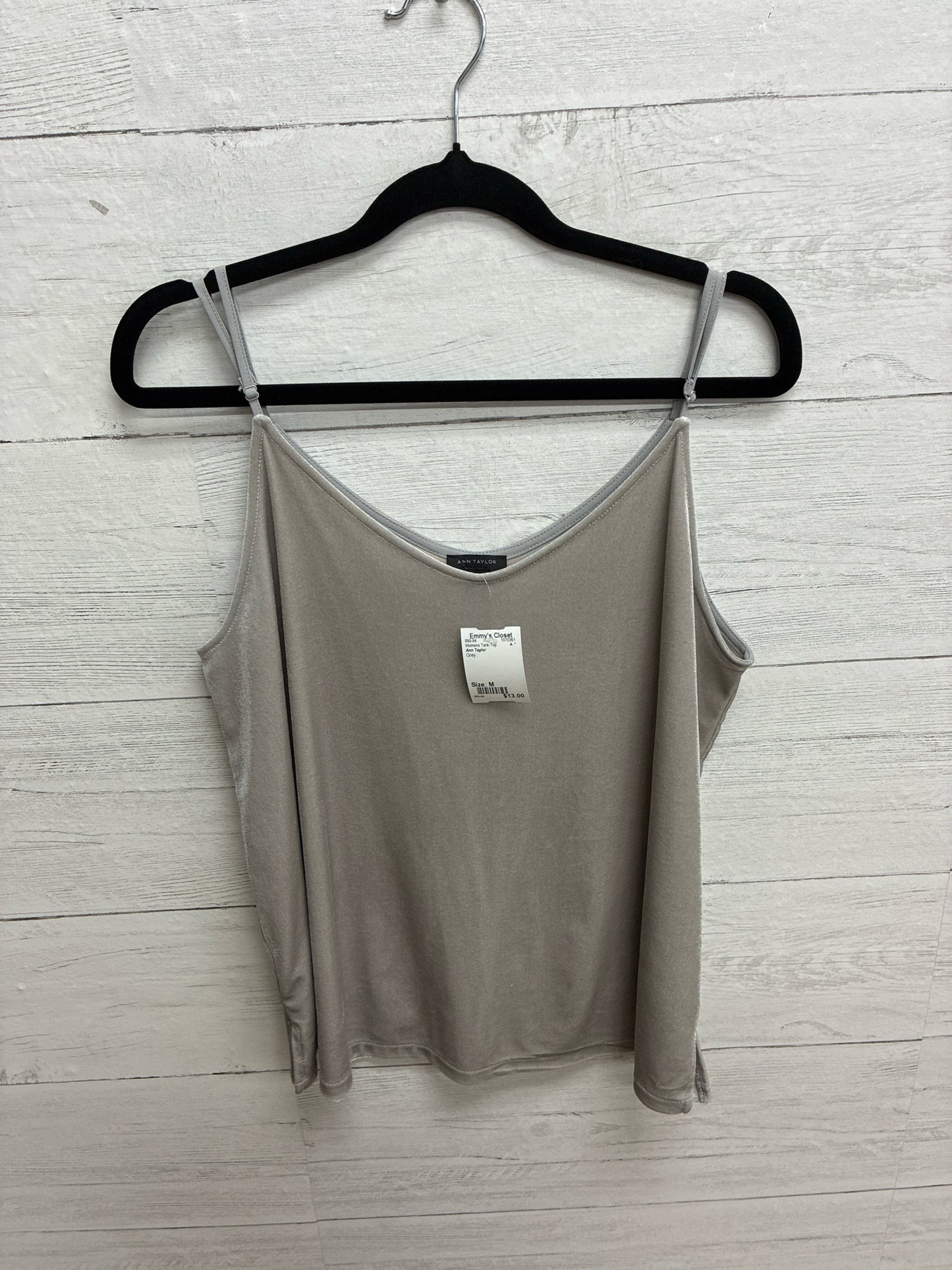Size M Ann Taylor Grey Womens Tank-Top